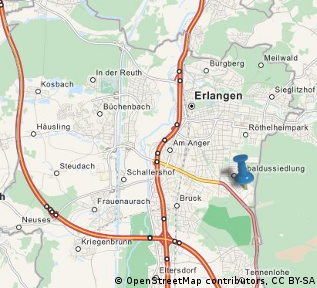 Location of CS 4 in Erlangen